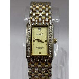 Benrus Vintage Women's‎ Genuine Diamond Quartz Watch PIM137- New Battery